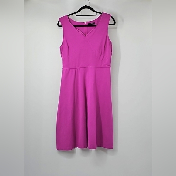 eshakti Pink Throwback 40s Vibe Flirty Fit&Flare Sleeveless Dress Pockets Sz:14 - Picture 11 of 11